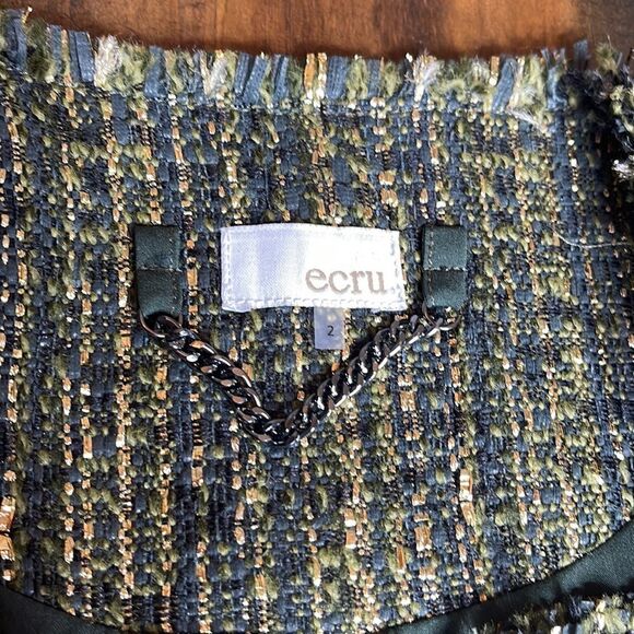 ECRU TWEED CROPPED JACKET - Picture 9 of 10